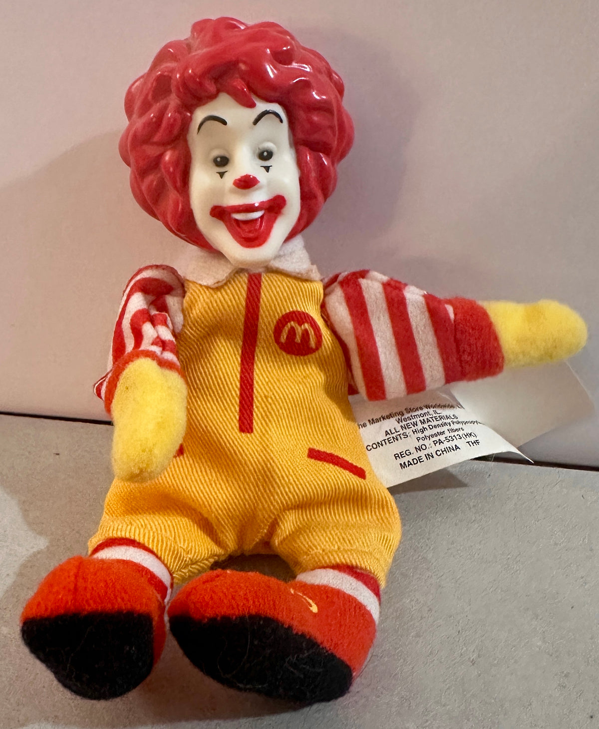 2002 McDonald's World Children's Day Ronald McDonald Plush Finger Puppet CS482026