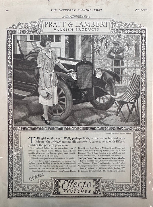 1922 Pratt & Lambert Effecto Auto Finish & Icy-Hot Thermos Vintage Ads #584