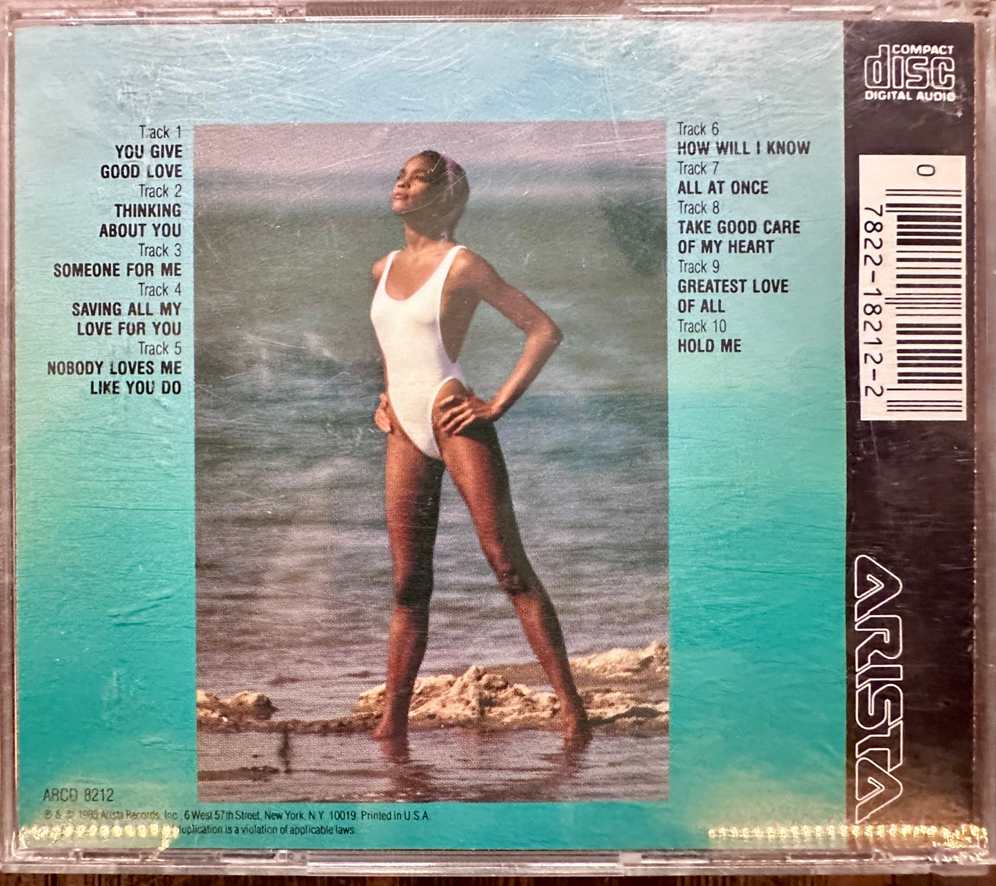 1985 Whitney Houston Music Cd - Self Titled