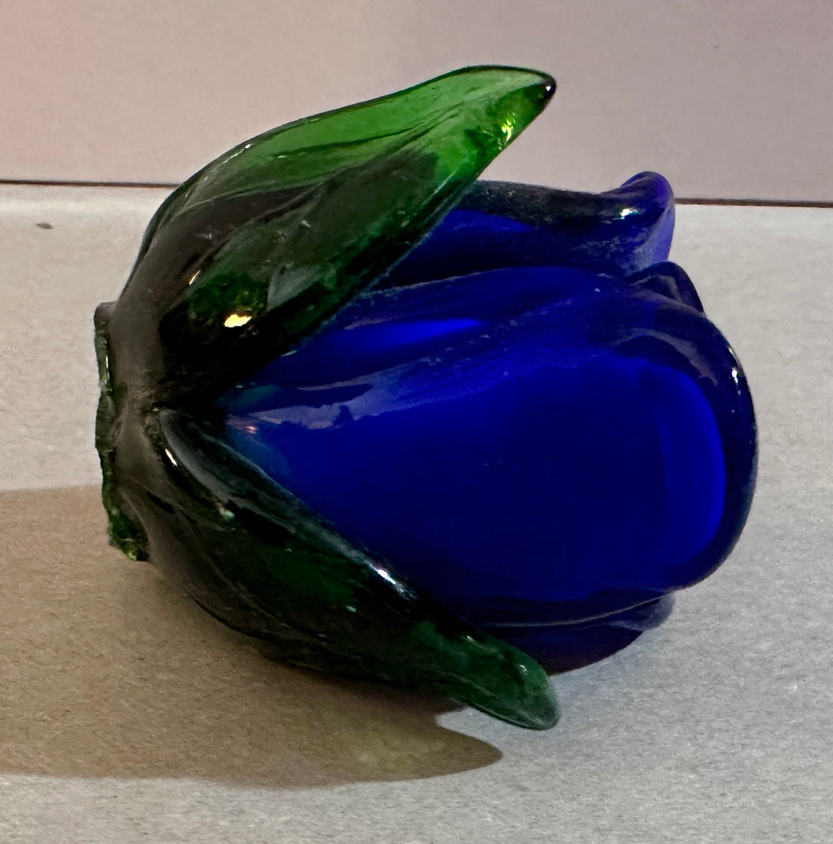 (5) Heavy Hand Blown Flower (3 Stems) And 2 (Buds) Home Decor CS402026