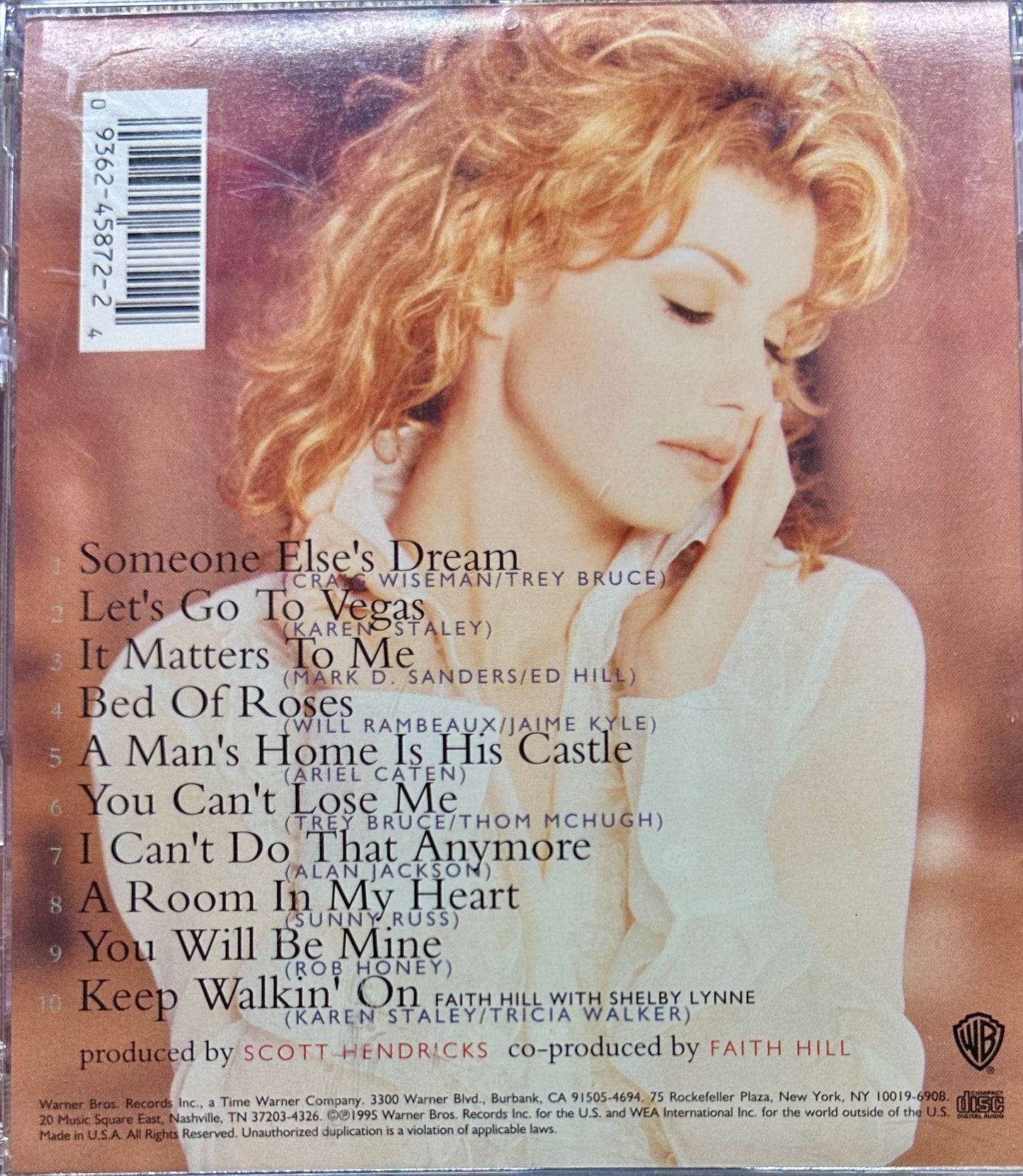 1995 Faith Hill - It Matters To Me - Music CD