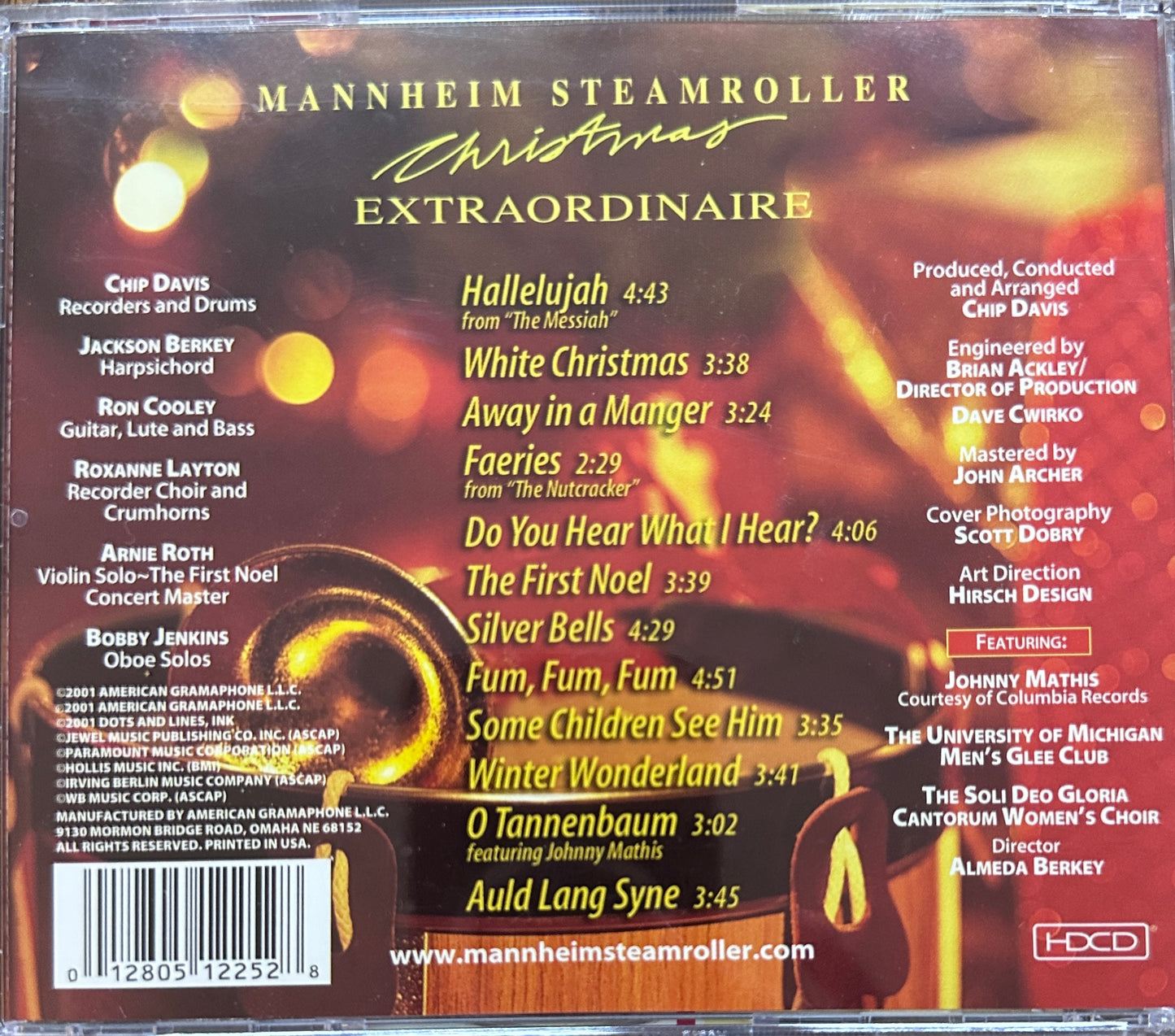 2001 Mannheim Steamroller Christmas Extraordinaire Music CD