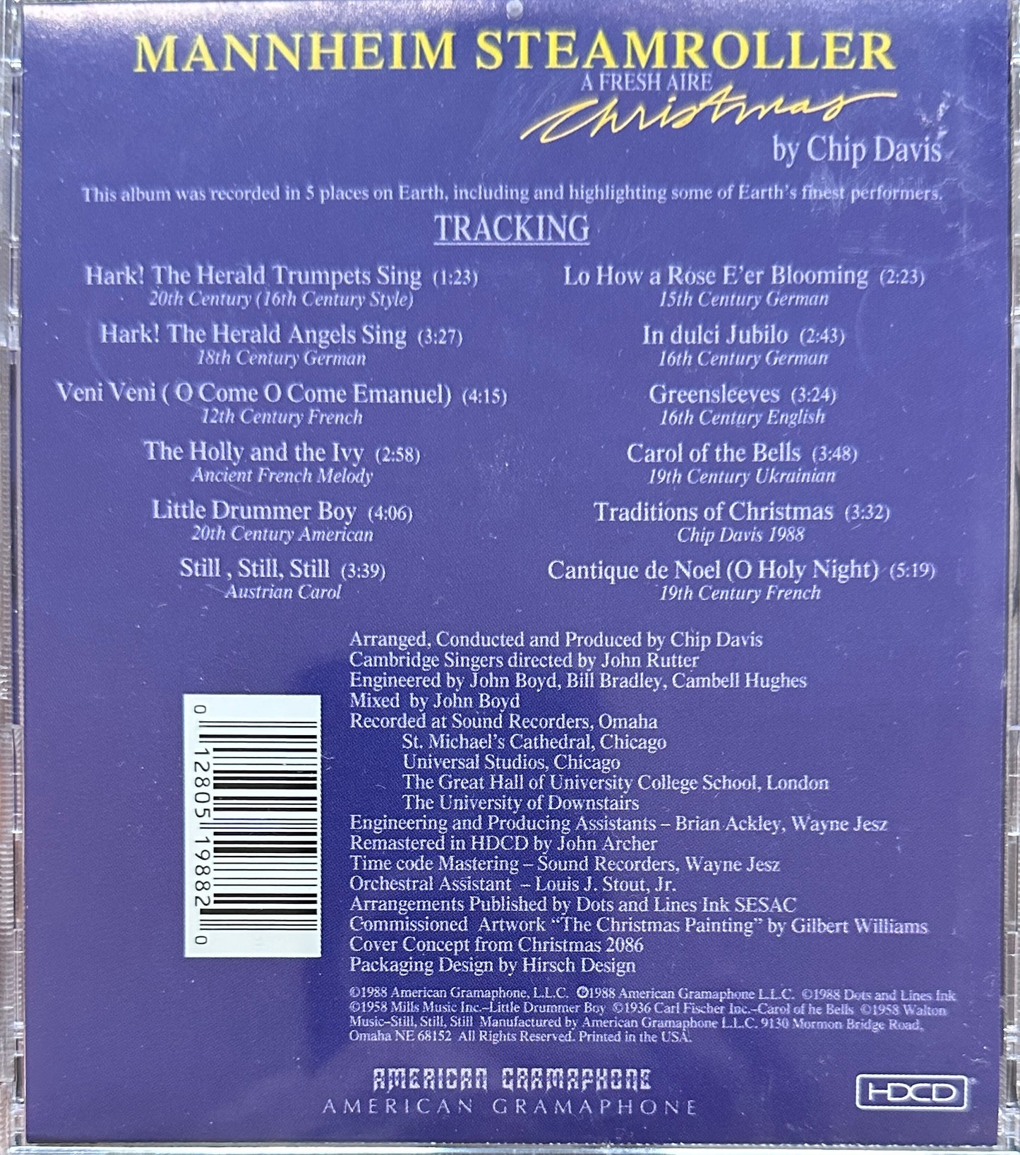 1988 Mannheim Steamroller - A Fresh Aire - Christmas CD