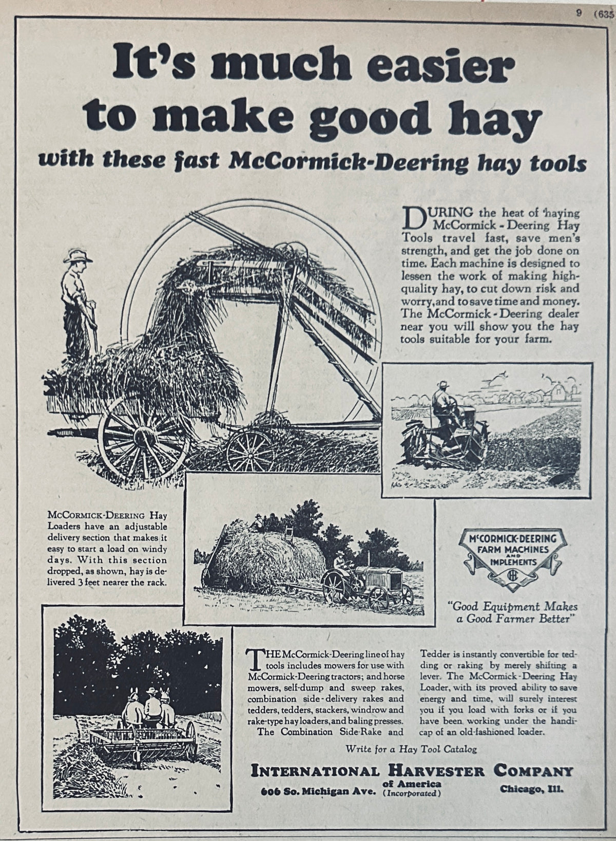 1929 McCormick-Deering Haying Tools Make Good Hay Ad #2430