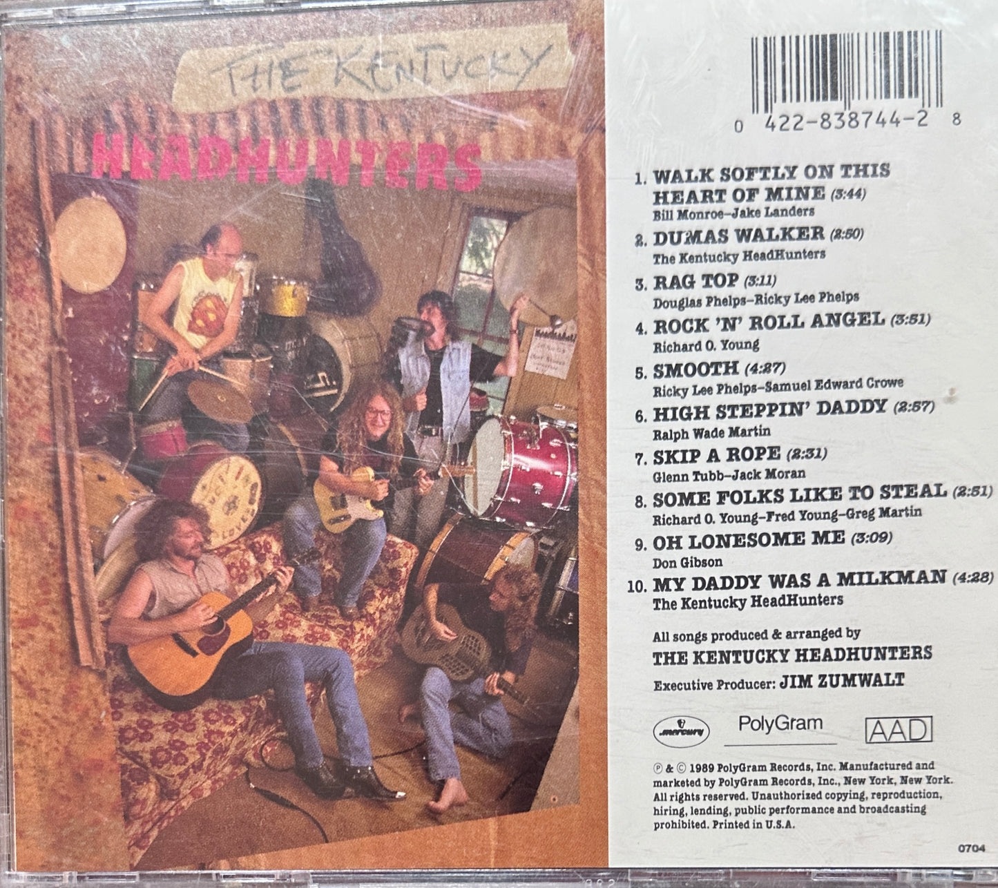 1989The Kentucky Headhunters - Pickin' On Nashville Music Cd