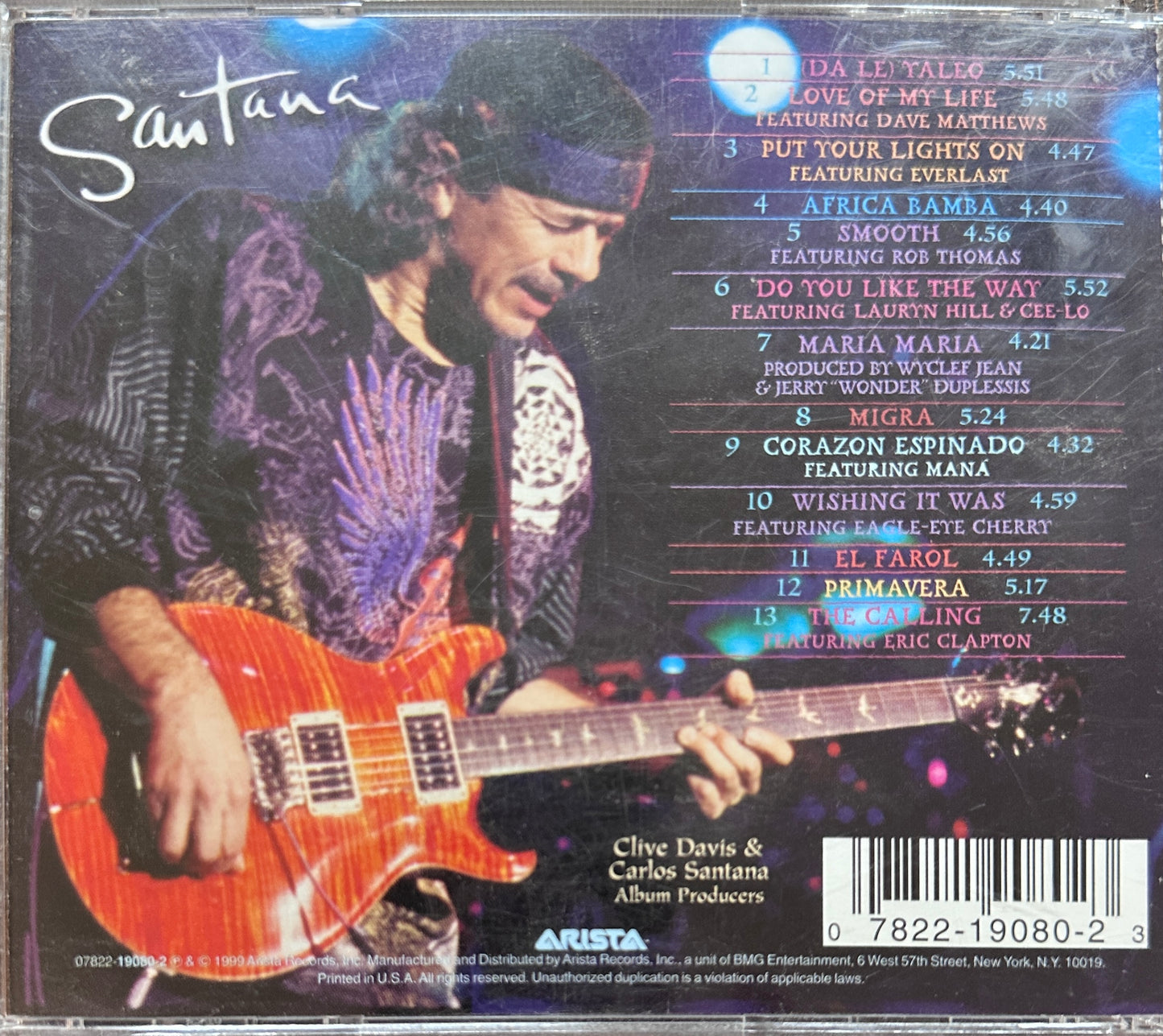 1999 Santana Supernatural CD - Arista Records