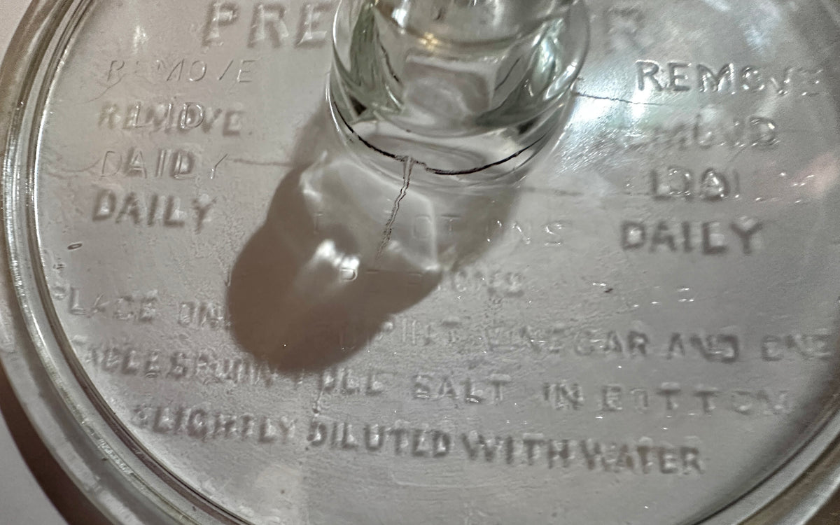 1930 - 1950 Heavy Glass Cheese Preserver Lidded Dish CS422026