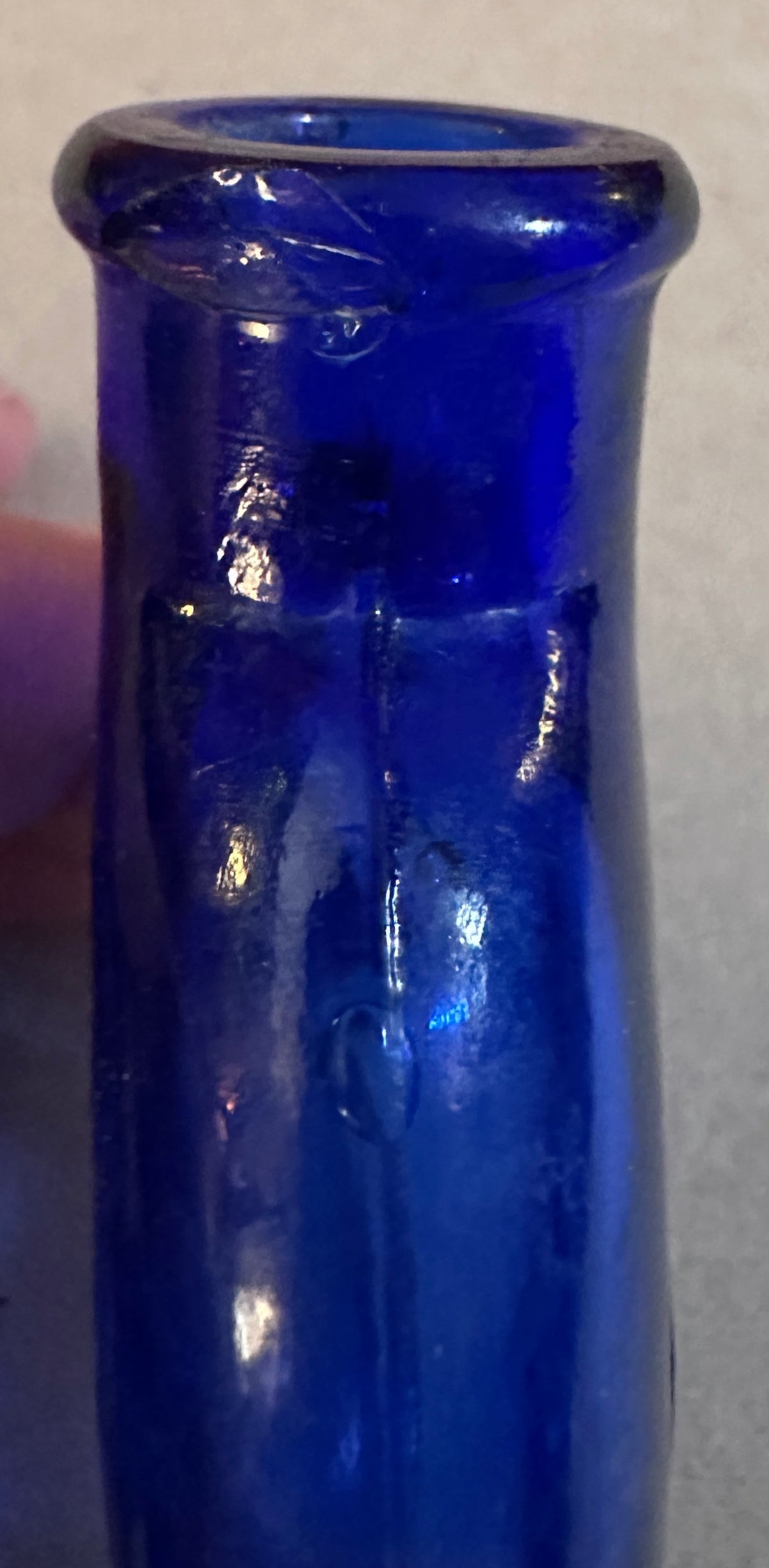 1888-1894 Cobalt Blue Pocket Pill Flask Brunswick Pharmaceutical Co CS562026