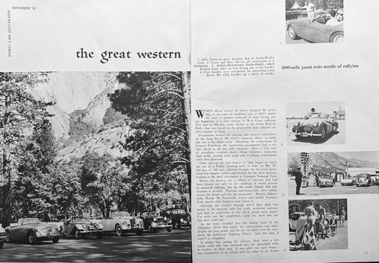 1955 Magazine article featuring Period MG's - Multiple Pictures In Article