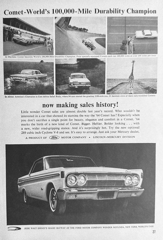 1964 Mercury Comet - Durability Champion -  Magazine Advertisement