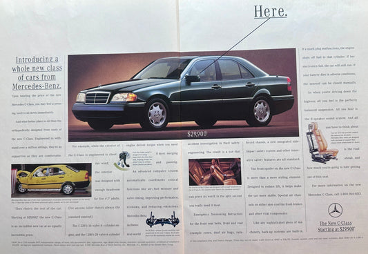 1993 Mercedes Benz New C-Class Automobiles C220 - C280 Magazine Ad