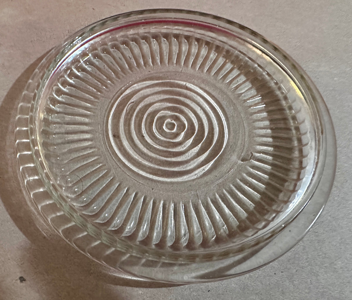 1936 - 1940's Clear Queen Mary Anchor Hocking Refrigerator Bowl CS602026