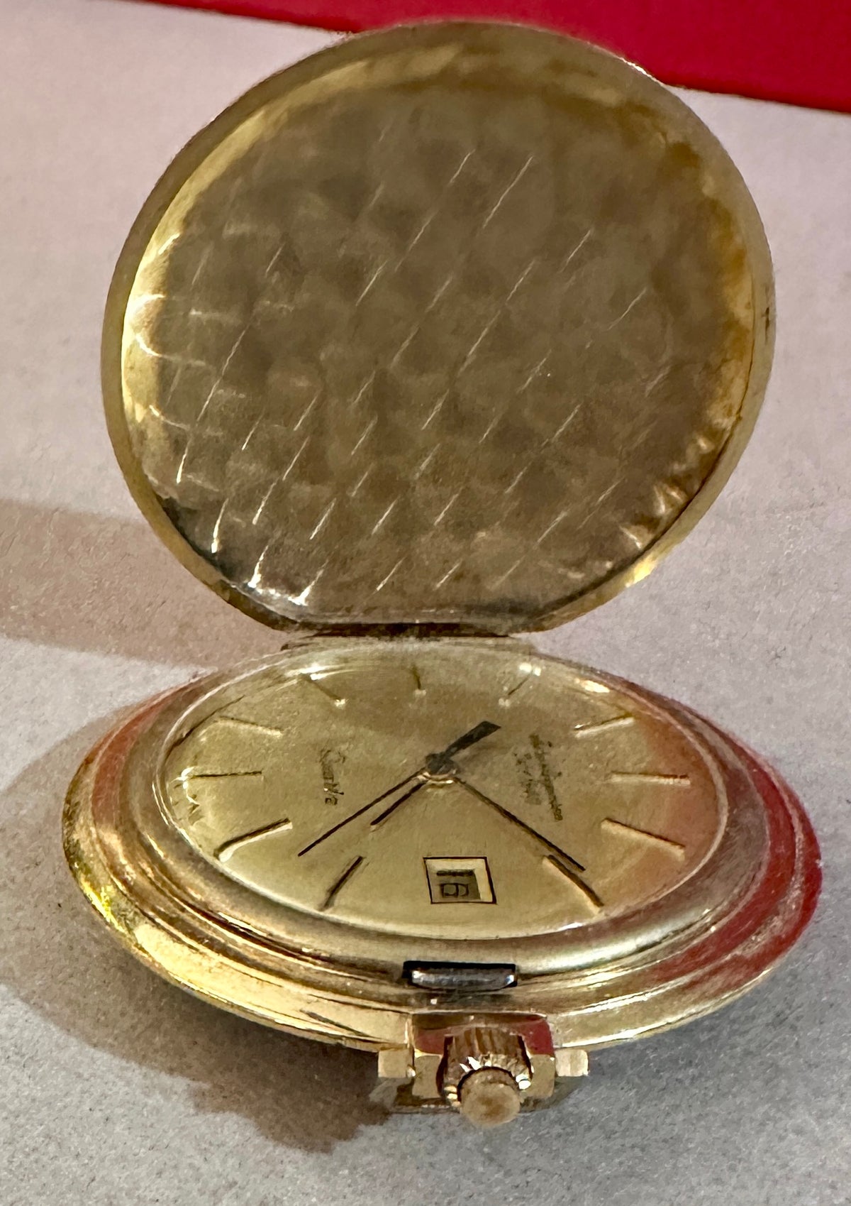 1980's Jules Jürgensen quartz hunter-case pocket watch CS642026