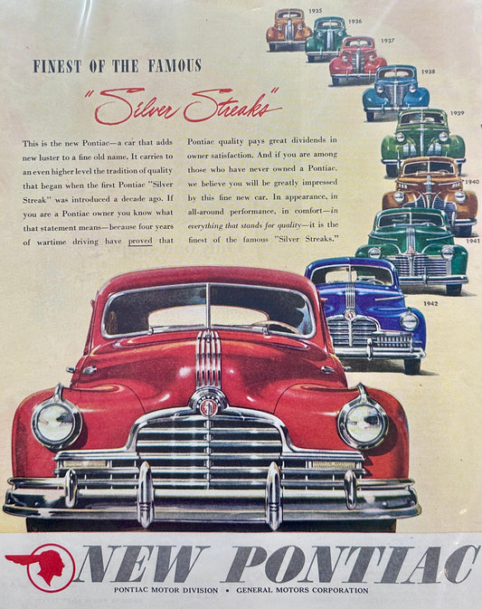 1943 Pontiac Silver Streak Magazine Ad