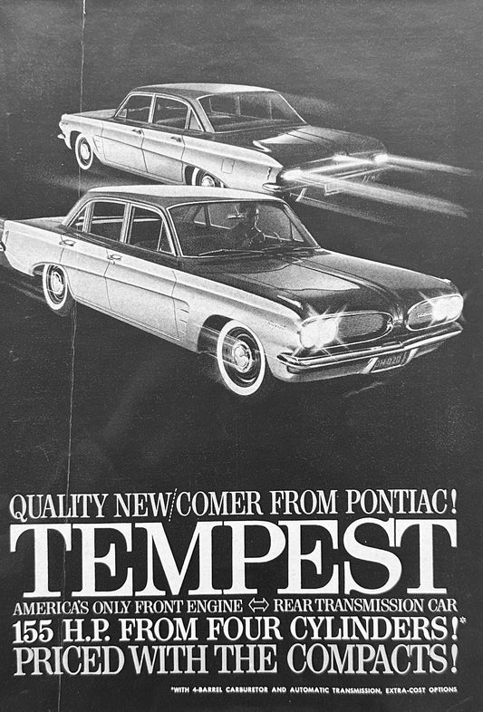 1960 Pontiac Tempest Side by Side Magazine Ad