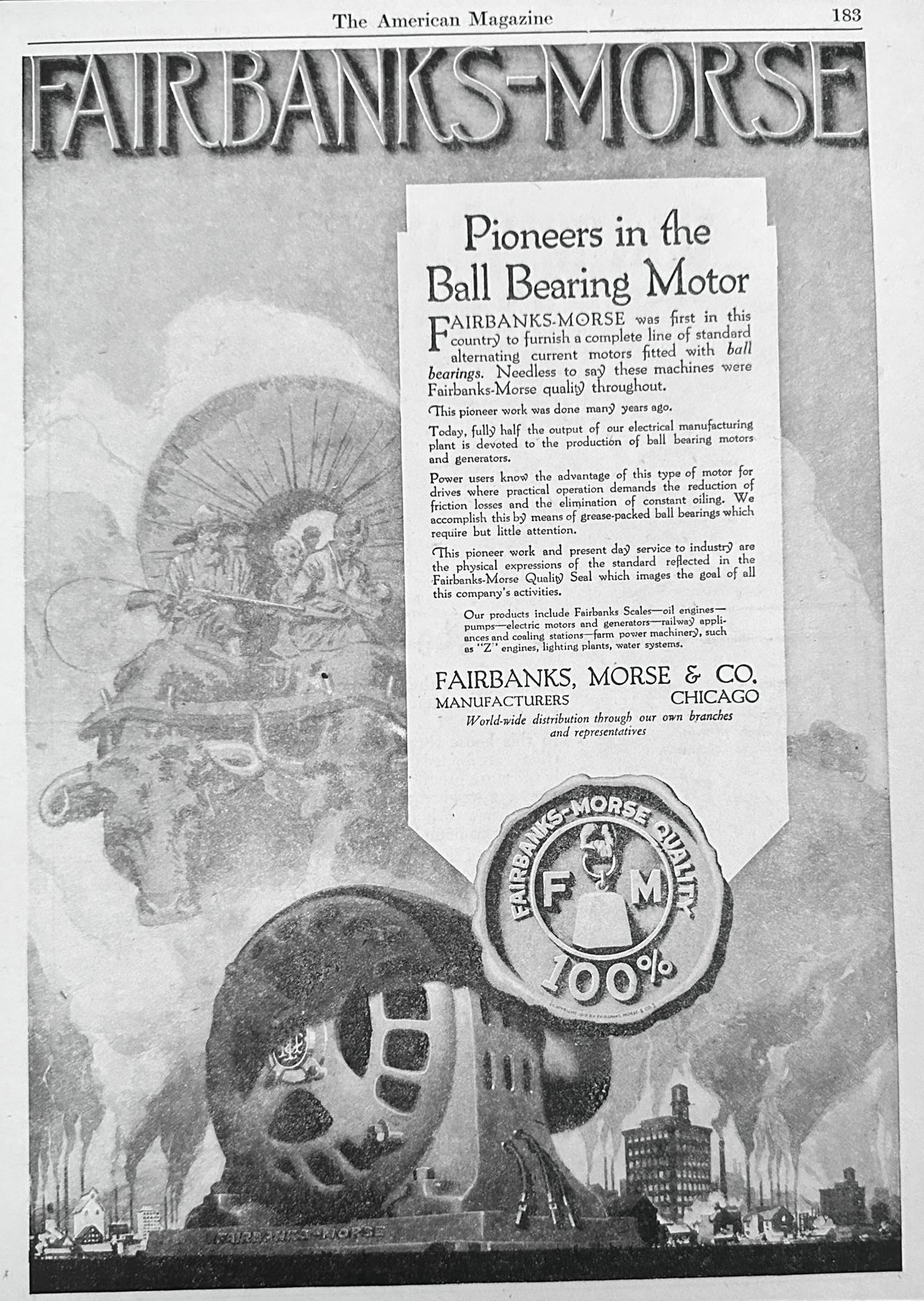1923 Dual Sided Product Ads Fairbanks-Morse & Hercules Powder, Co. Ad #N1662