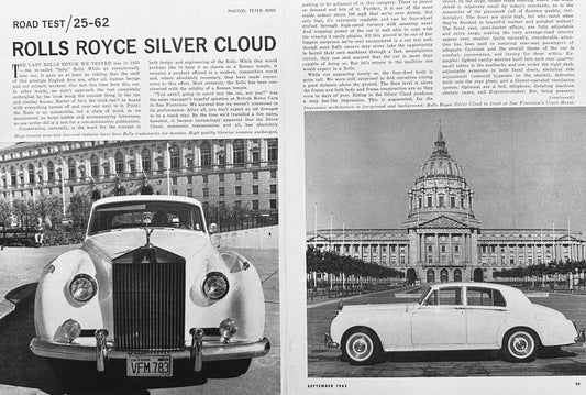 1962 Rolls Royce Silver Cloud  4- Page Road Test 25-62