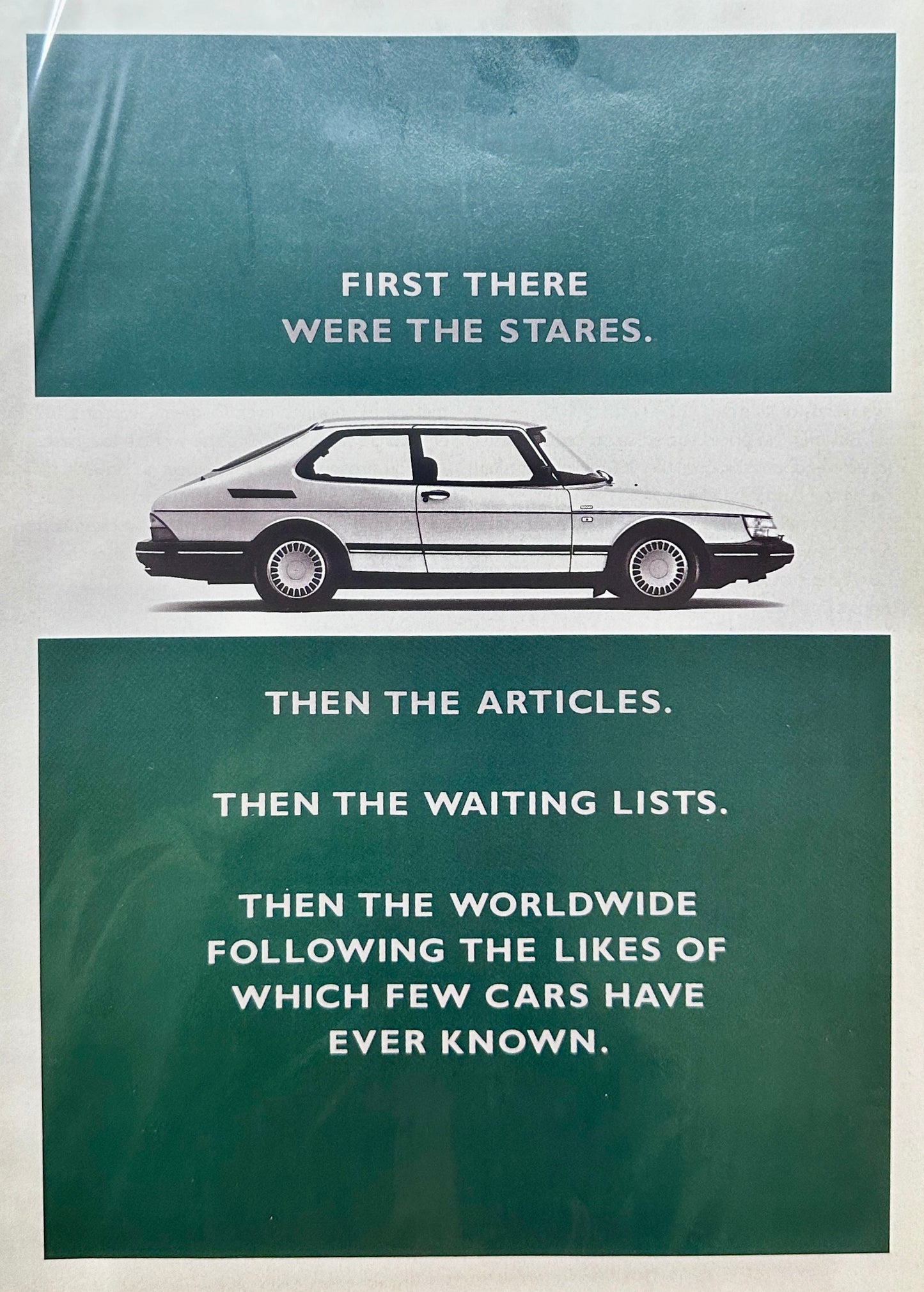 1993 Silver SAAB 900 Stares, Articles, Waiting Lists & The Following Ad