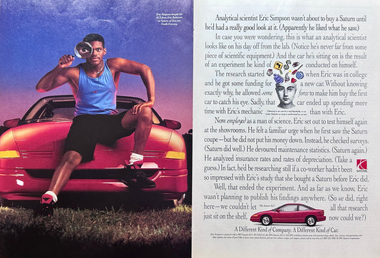 1993 - 1994 Saturn SC2 - Red - Analytical Scientist Purchases Saturn - Magazine Ad