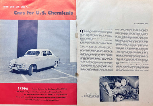 1955 Czechoslovakian Skoda 1200 for US Chemical Vintage Article