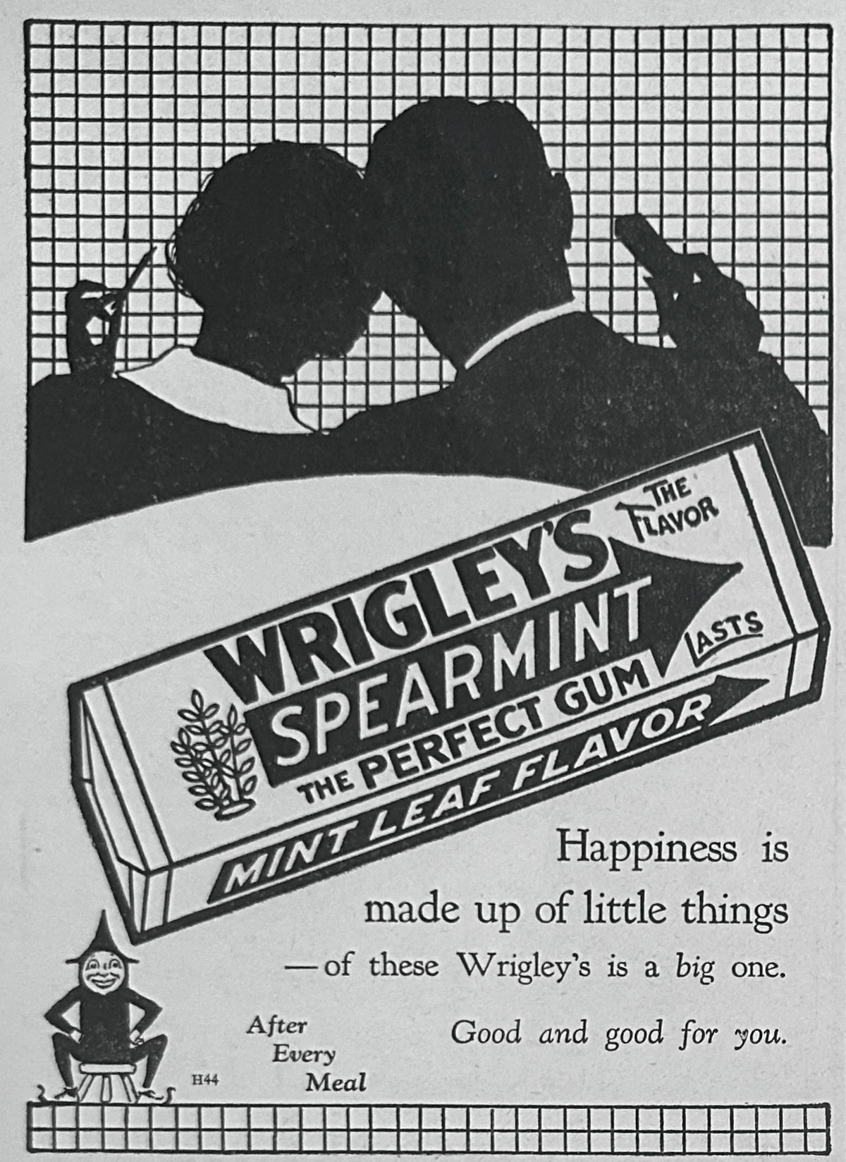 1927 Wrigley's Spearmint Happiness is Made up of Little Things Ad #2481
