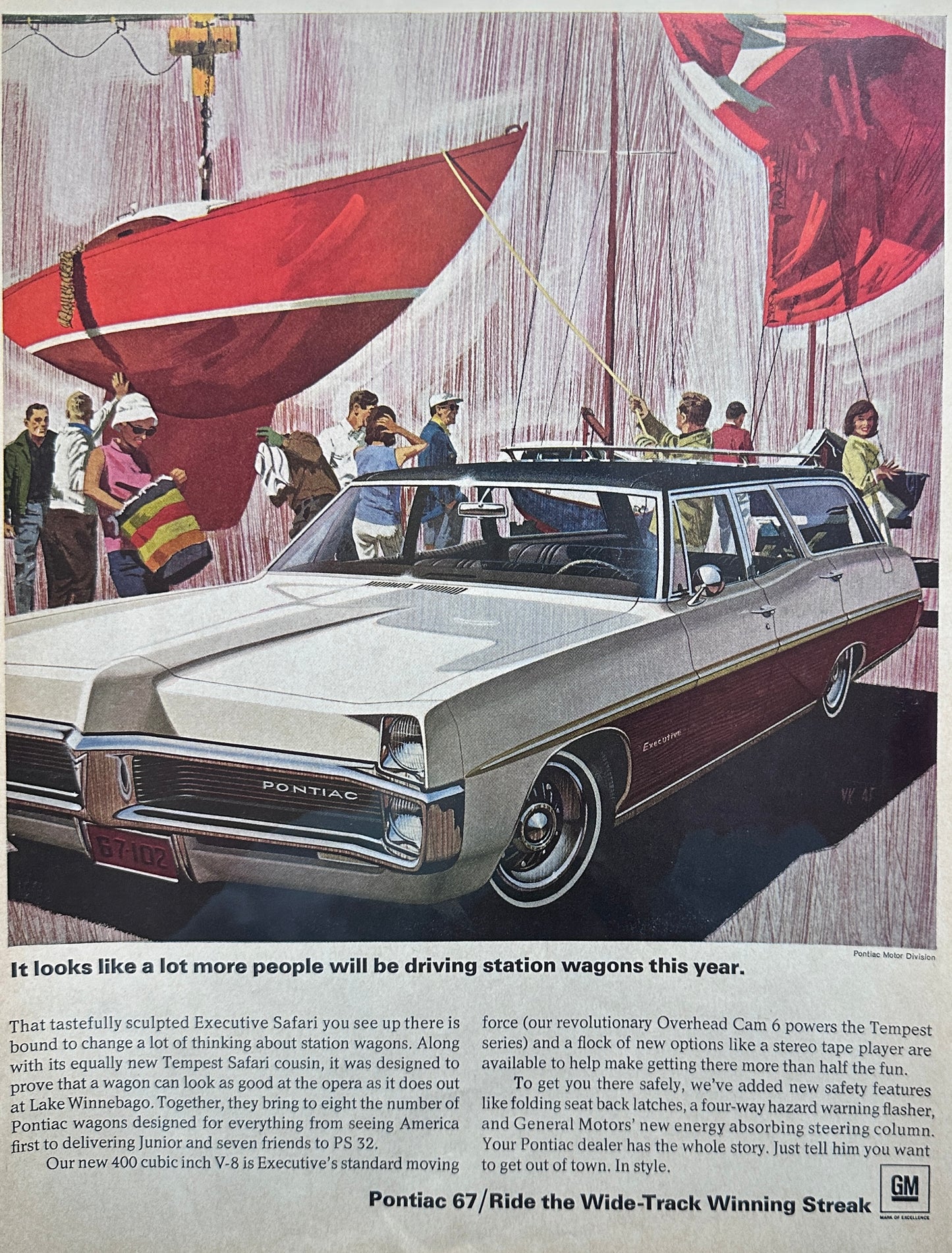 1967 Pontiac Executive Safari Station Wagon Magazine Ad