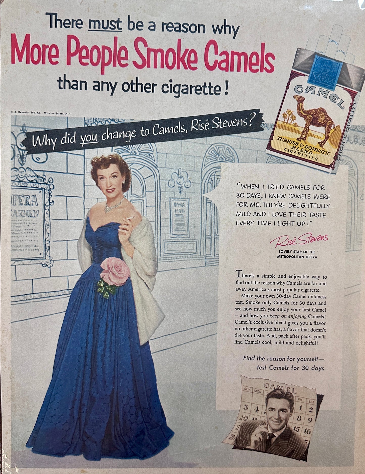 1953 Schlitz Beer & Camel Cigartettes Classic Vintage Magazine Ads