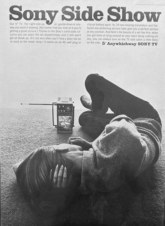 1966 Sony 5" Portable  - Anywhichway Tv - Vintage Ad