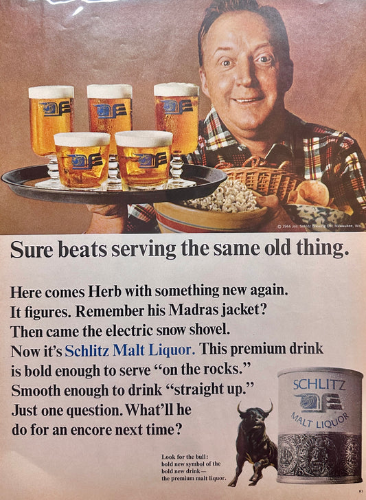 1966 Schiltz Malt Liquor & Goodyear Surbanite Tire Ads