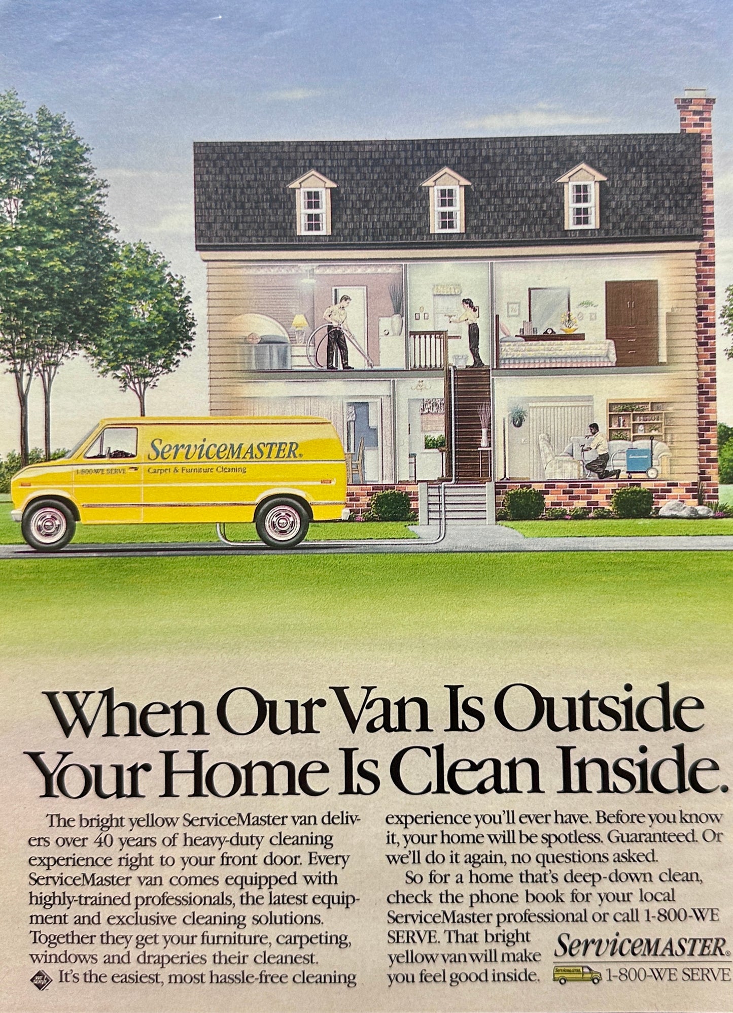 1993 Servicemaster - When Our Van is Outside - Your Home Is Clean Inside - Ad