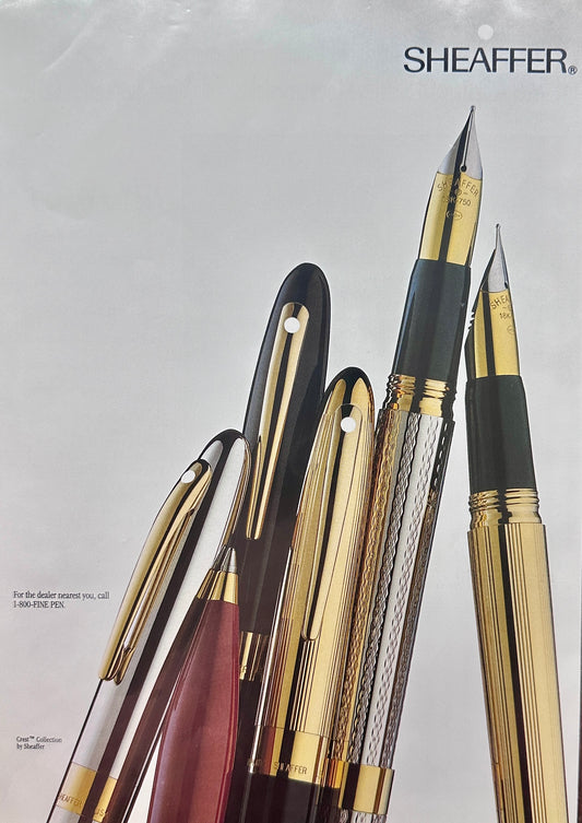 1993 Sheaffer Writing Instruments Crest Collection - Vintage Ad