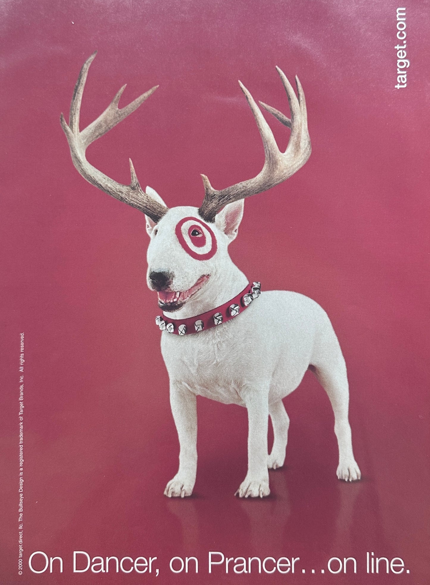 2000 Target Bullseye As a Reindeer On Dancer, On Prancer...Magazine Ad