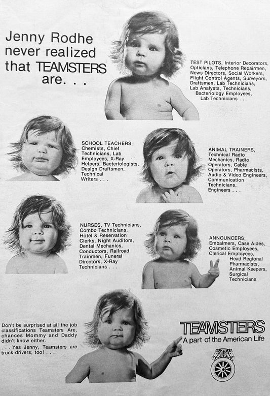 1975 Teamsters - Any And All Professions are Welcome - Vintage Ad