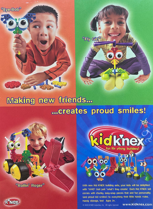 2003 Kid K'nex - MOdern day Tinker Toys - Vintage Ad