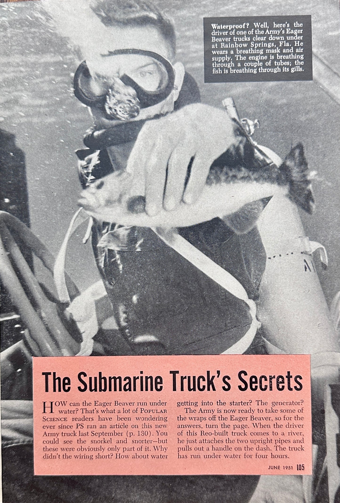 1951 Submarine Truck - Feature Article- Army "Eager Beaver"