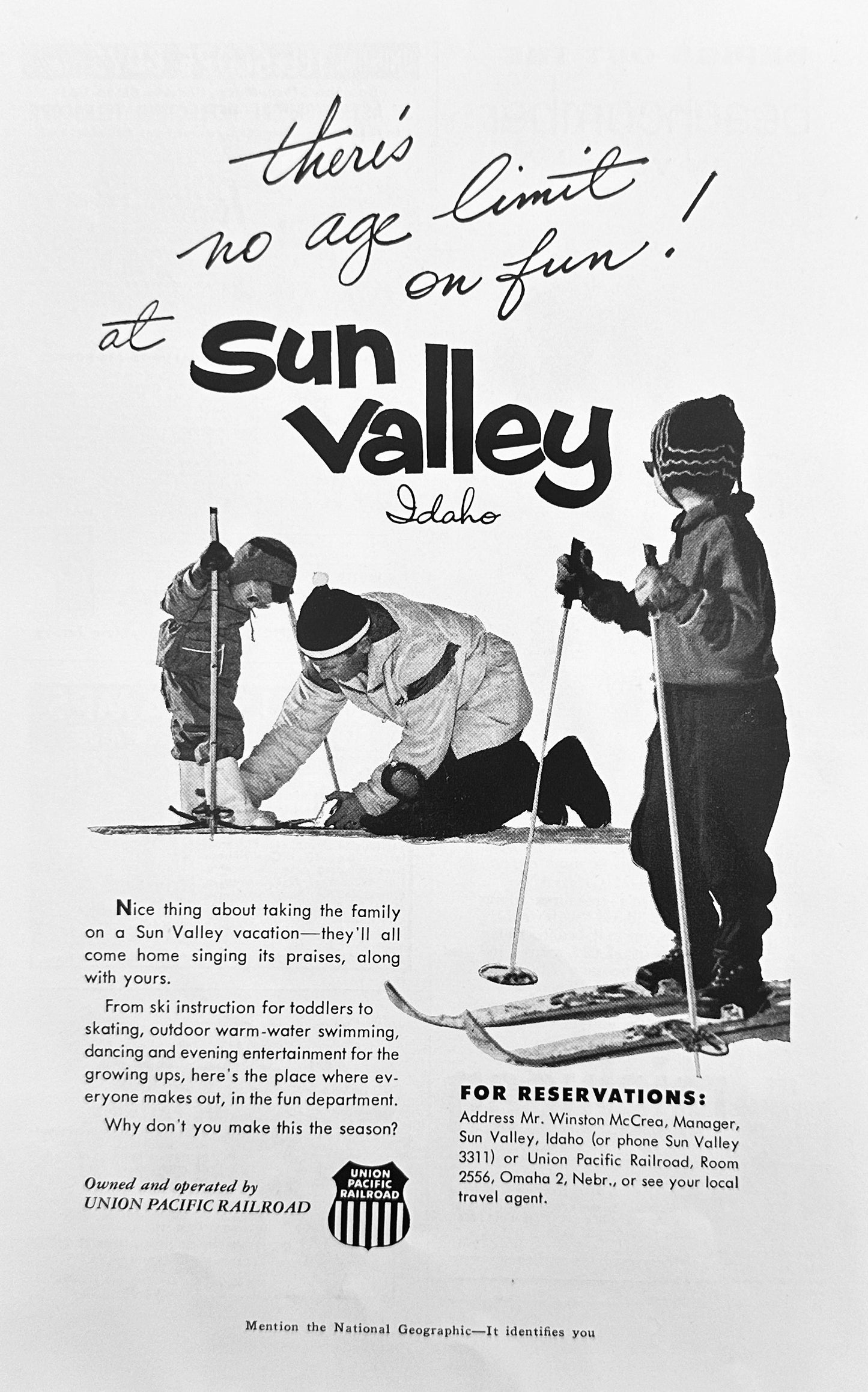 1959 Union Pacific - Sun Valley, Idaho Ski Vacation - Vintage Ad