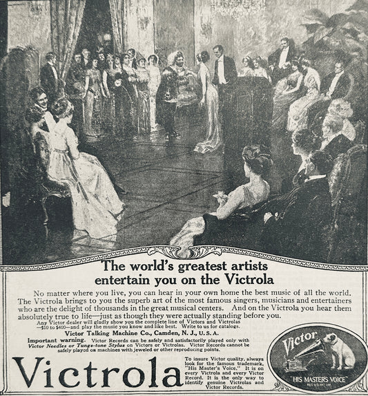 1916 Victor Victrola Records and Machines Magazine Ad N935