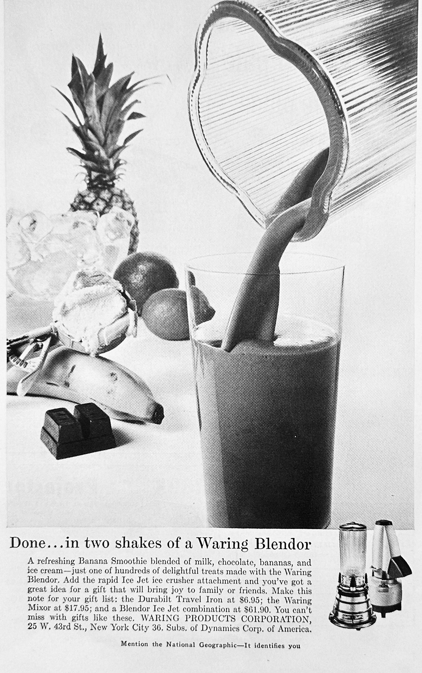 1956 Waring Blender Classic Magazine Ad