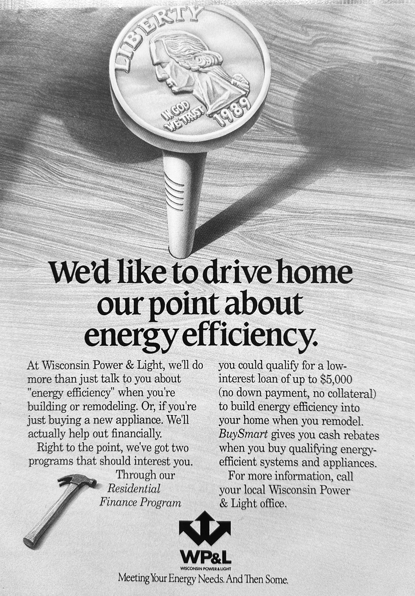 1992 WP&L Wisconsin Power & LIght Driving Home Our Point - Vintage Ad