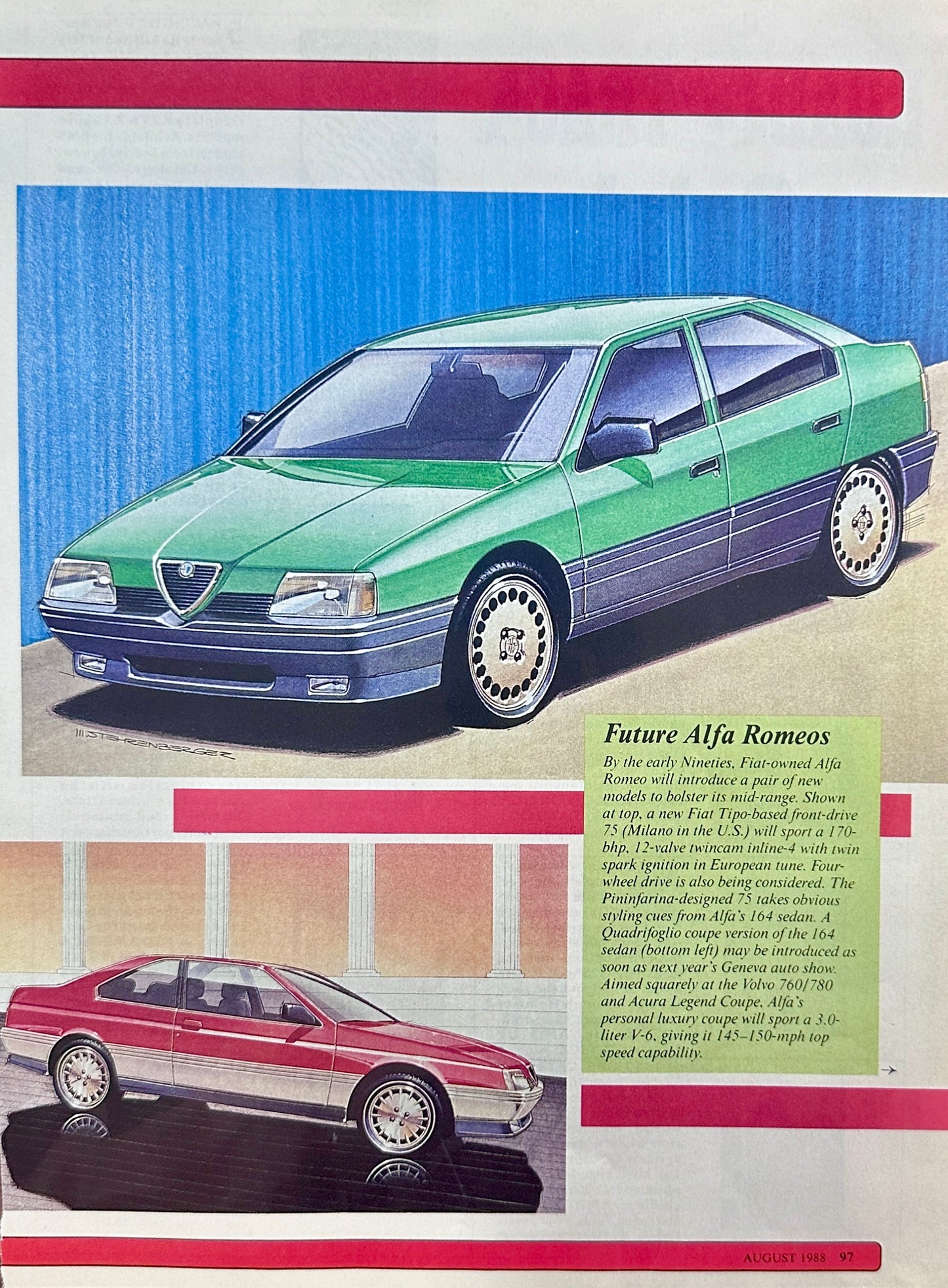 1988 Alfa Romeo Concept Cars  - Vintage Feature Article