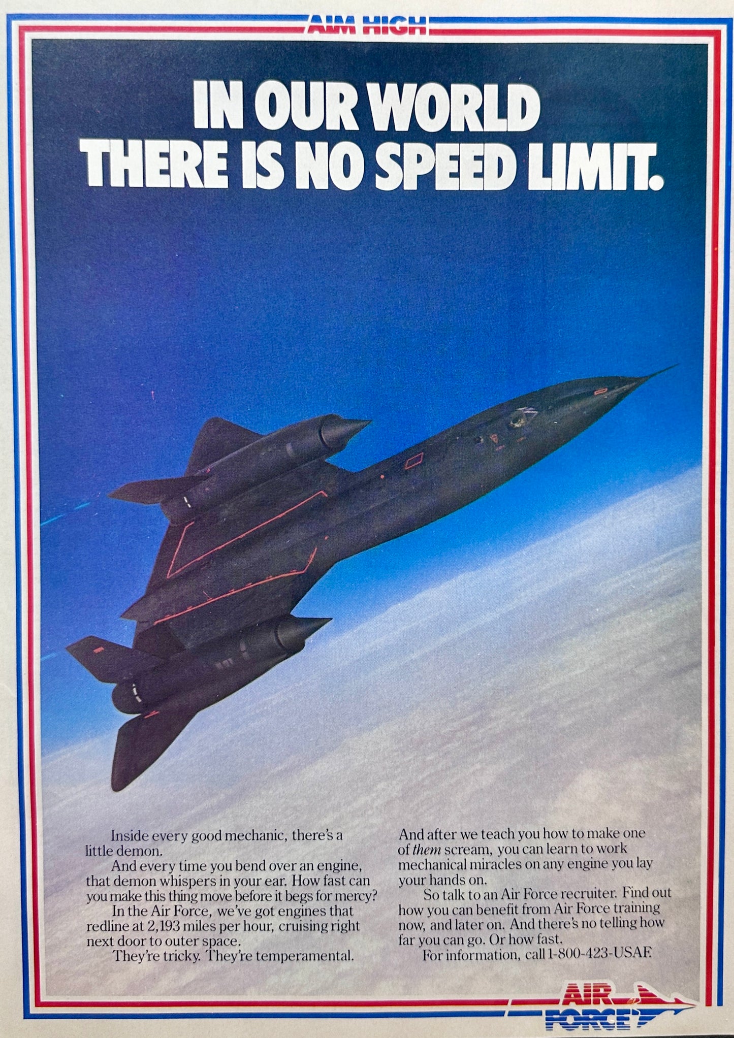 1988 Air Force Recruitment Ad - No Speed LImit