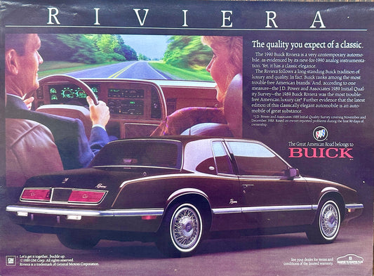 1989 Buick Riviera - The Quality you expect of a Classic - Vintage Ad