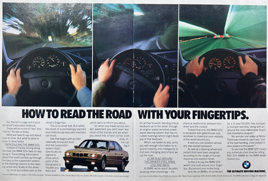 1993 BMW 2- page 525i Sedan - Read the Road With Your Fingertips