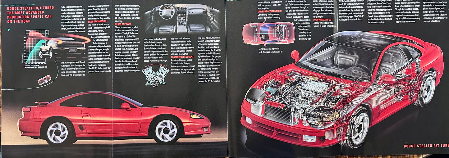 1990 Dodge Stealth - Amazing 4-Fold Magazine Heavyweight Insert