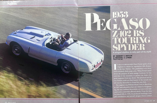 1989 Feature Article - 1953 Ferrari Pegaso Z-102 BS - Vintage