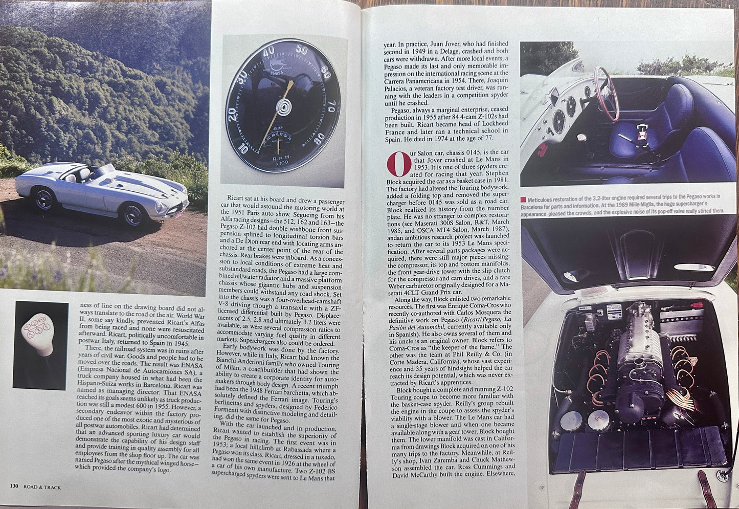 1989 Feature Article - 1953 Ferrari Pegaso Z-102 BS - Vintage