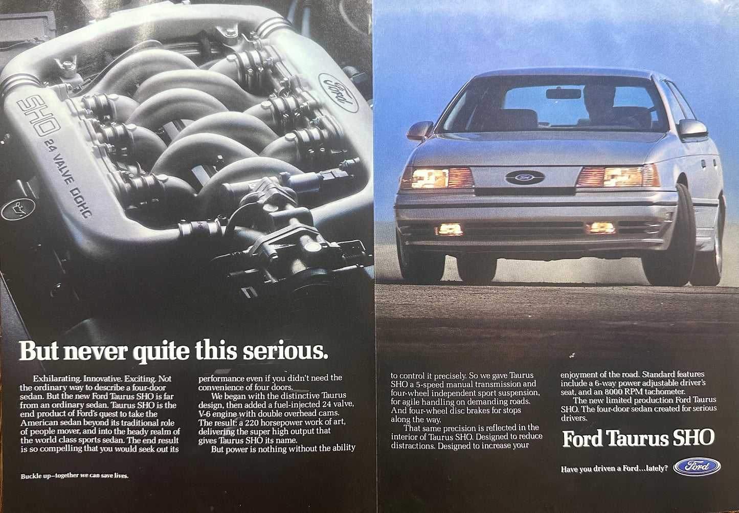 1988 Ford Taurus Tri-fold Magazine Insert - A Rather Serious Vehicle