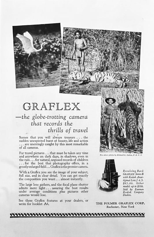 1927 Graflex - The Globe-Trotting Camera - Vintage Ad