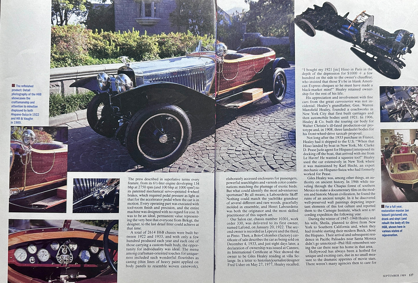 1989 Article on 1922 Hispano Suiza Roadster - Chitty Chitty Bang-Bang Like