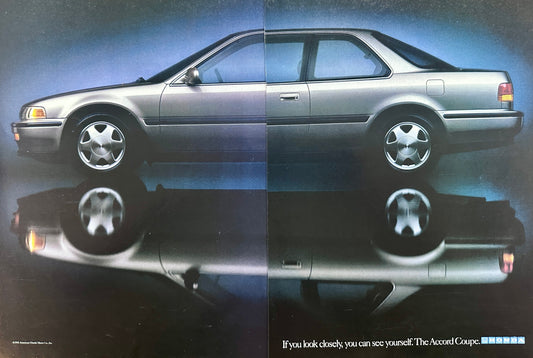 1992 Honda Accord Coupe 2-Page Vintage Magazine Ad